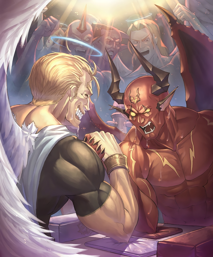 angel vs devil art