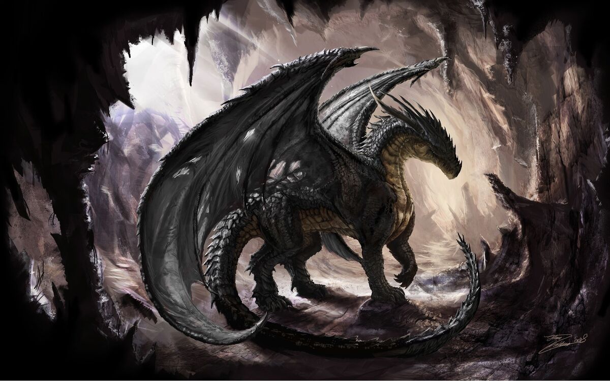 cool black dragons