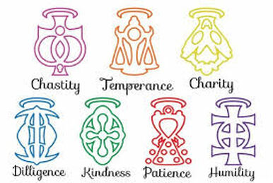 seven heavenly virtues symbols