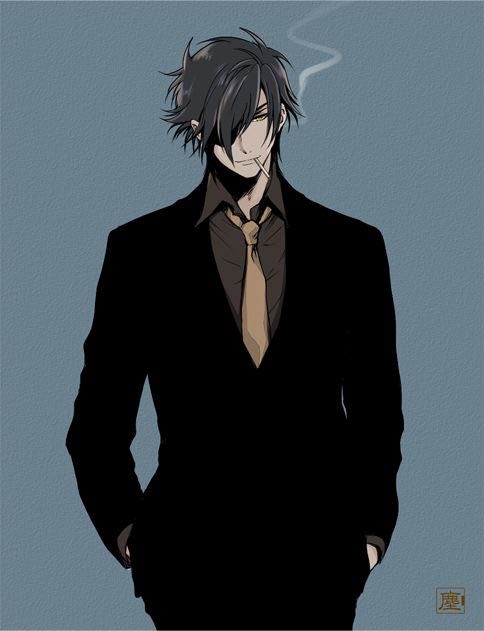 anime guy in tux