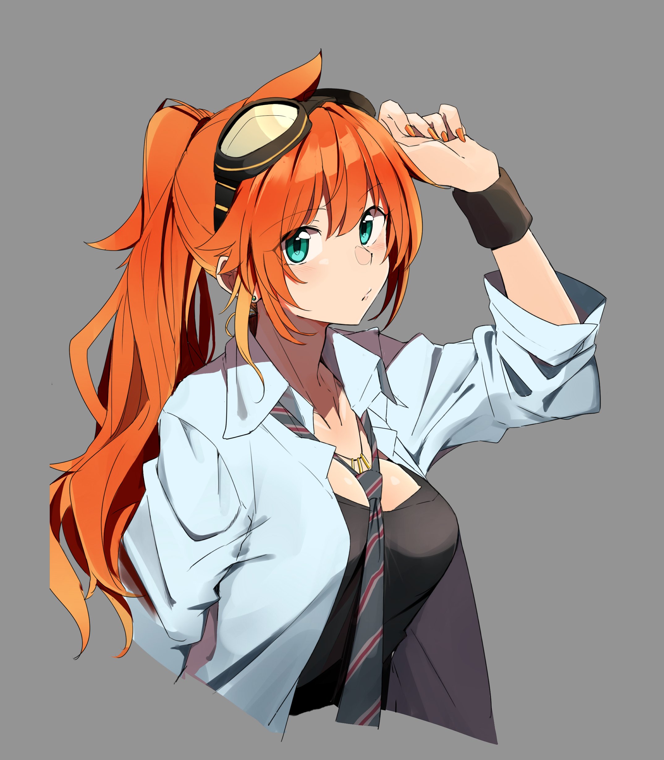 anime girl with orange hair