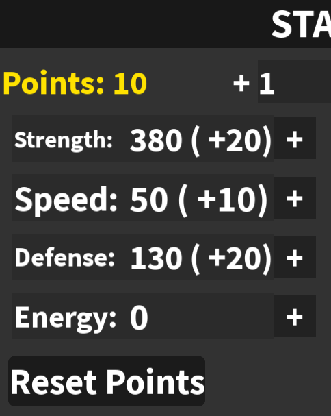 in what do I use my stat points ?