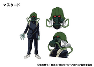 Mustards farbiges Charakterdesign für den Anime.