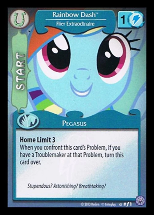1. Rainbow Dash Flier Extraodinaire My Little Pony Collectible Card