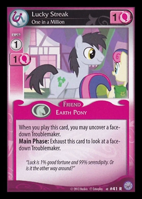 41. Lucky Streak One in a Million My Little Pony Collectible Card