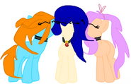 EN pony con sus amigas