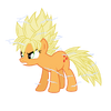 Super saiyan applejack by jordanb22-d7lyy7i