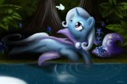 Trixie in the everfree forest by wojtovix-d55arg6