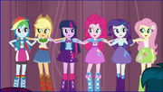 Twilight and friends arm in arm EG