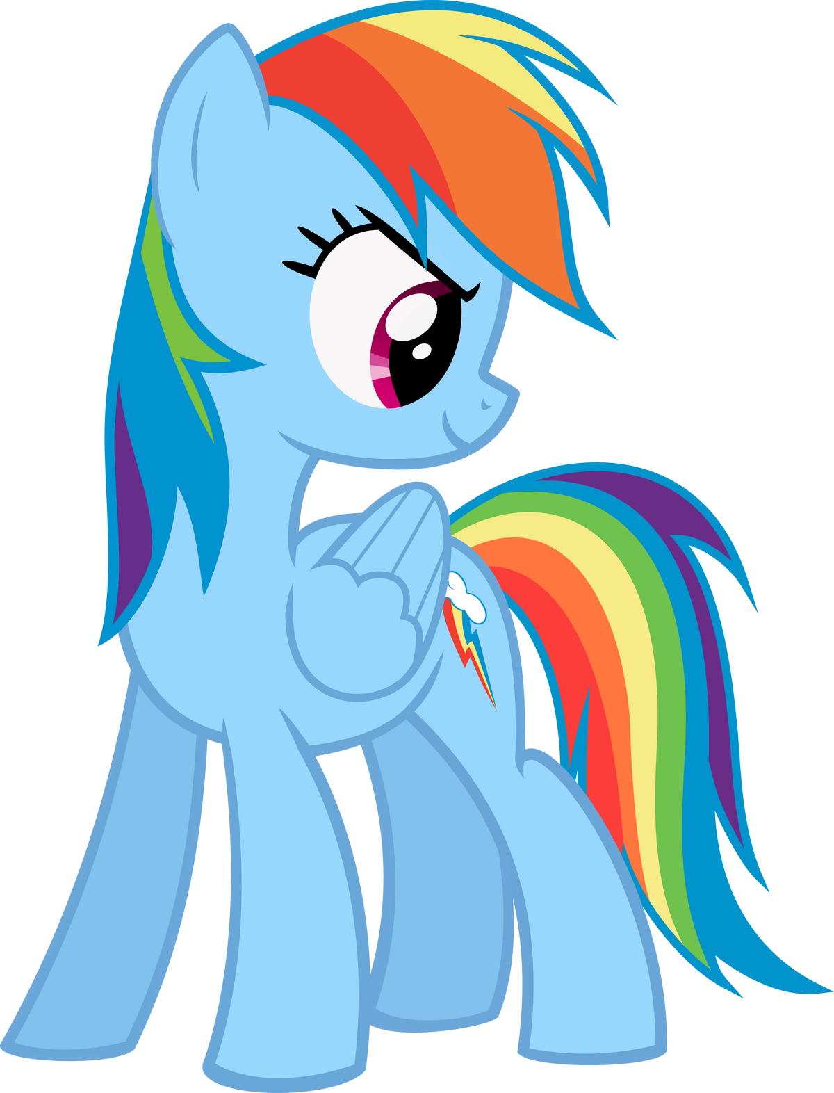 My Little pony ウォータースポーツ　レインボーダッシュ My Little Pony DASH Plastic Toy Rainbow Mane And Tail Blue