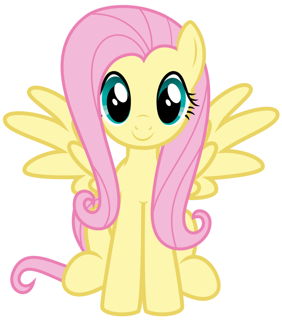 fluttershy happy vector