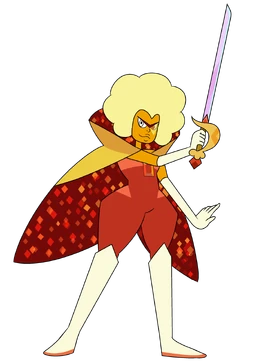 Hessonite with weapon