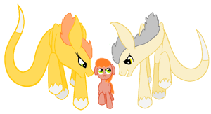 Two Draconians compared to an .