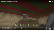 A screenshot of Tikka inside the doghouse, on top of the stairs.