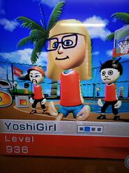 YoshiGirl in Wii Sports Resort Basketball Pickup Game (Red Jersey Light Blue)