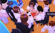 Youtuber Fans Eating at the same table.