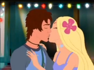 Barbie and River’s first kiss