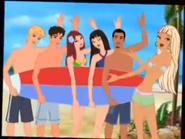 The gang with a surfboard