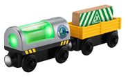 Wooden Railway On the Glow Cargo