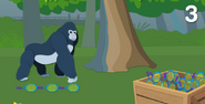 Gorilla (3 tennis rackets tall)