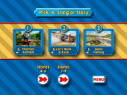 Song and Story selection menu