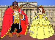 Belle and Beast arrived at Buckingham Palace