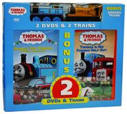 DVD 2-Pack with Hooray for Thomas and Wooden Railway Thomas and Duncan