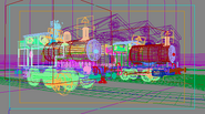 Wireframe renderings of the learning segment