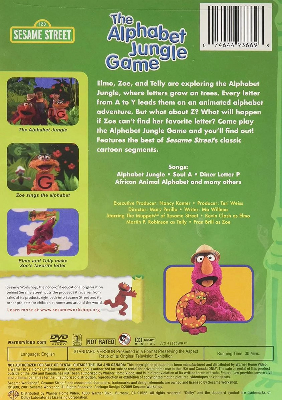 Sesame Street The Alphabet Jungle Game 2001 DVD/Gallery | My