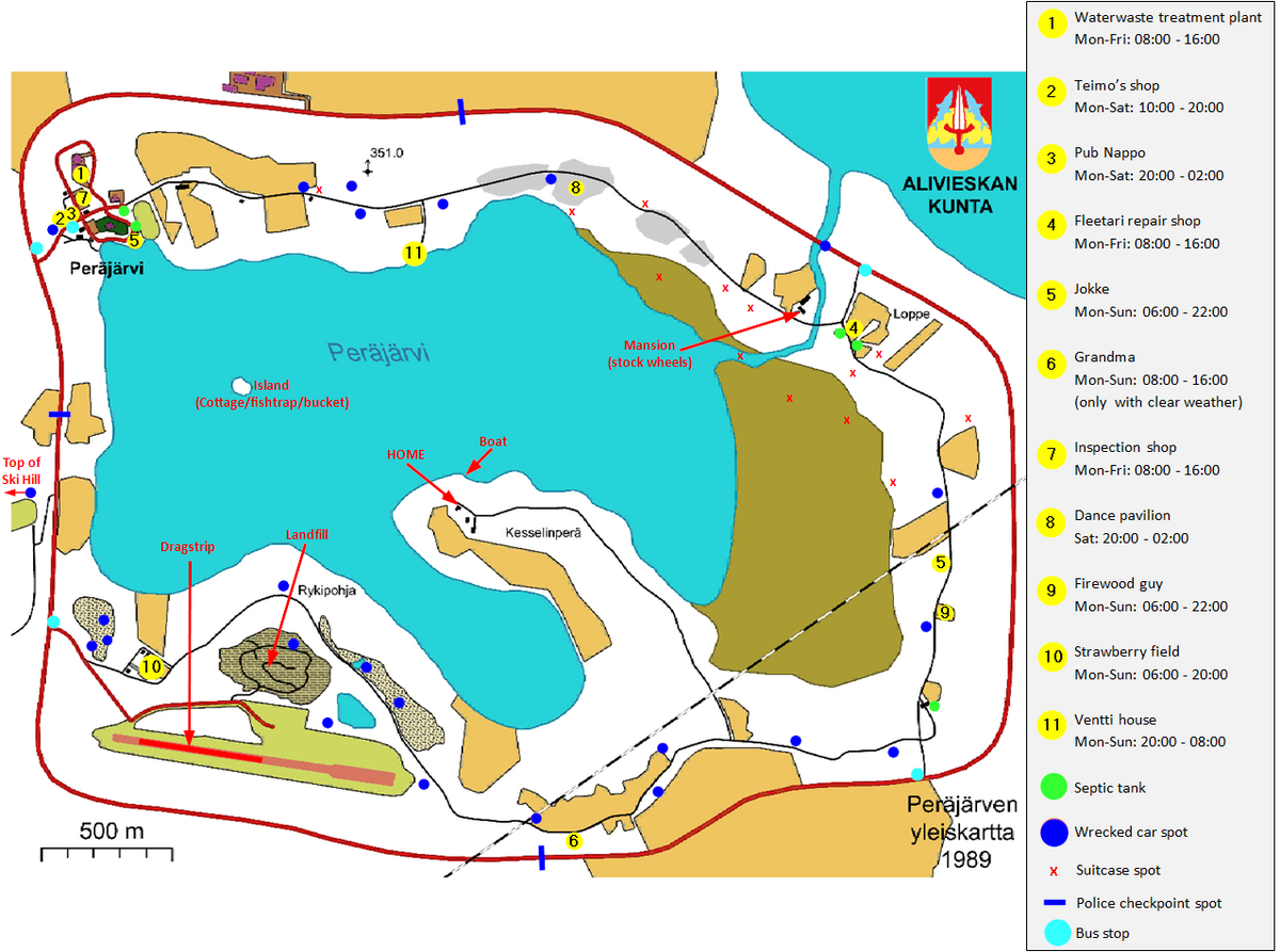 My summer car - game map, 1.12 - 1.17, 6000x6000