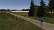 Fields next to the junction