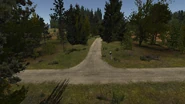 Junction with the minor road leading to the Ventti house.
