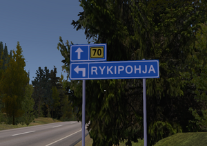 Rykipohja entrance sign