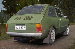 The Fittan's updated rear end, with a license plate and engine bay vents.