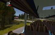 Early version of the bus interior.