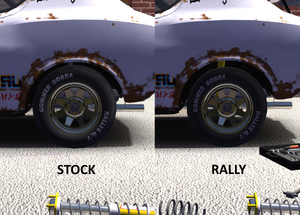 Rally suspension rear height