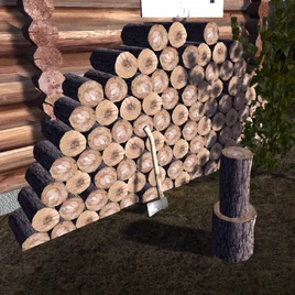 Firewood pile