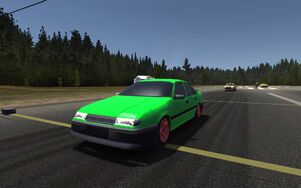Mr. Nygren participating in the drag race in .