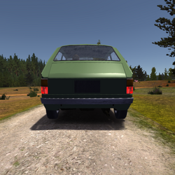 The rear end of an early version of the Fittan, clearly lacking a registration plate and engine bay vents.