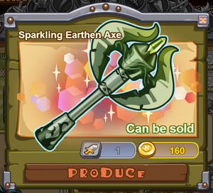 Sparkling Earthen Axe