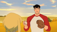 Clark teaching Kara catch