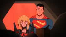Kara showing her hidden collection to Kal-El.