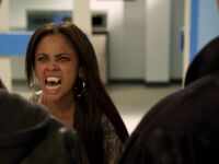 Sarah hissing at the other Vampires