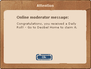 Decibel roll mod message