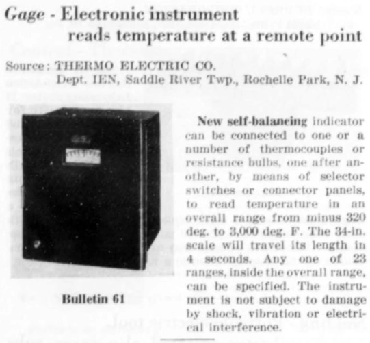 Thermo Electric Company (NJ) Wiki Fandom