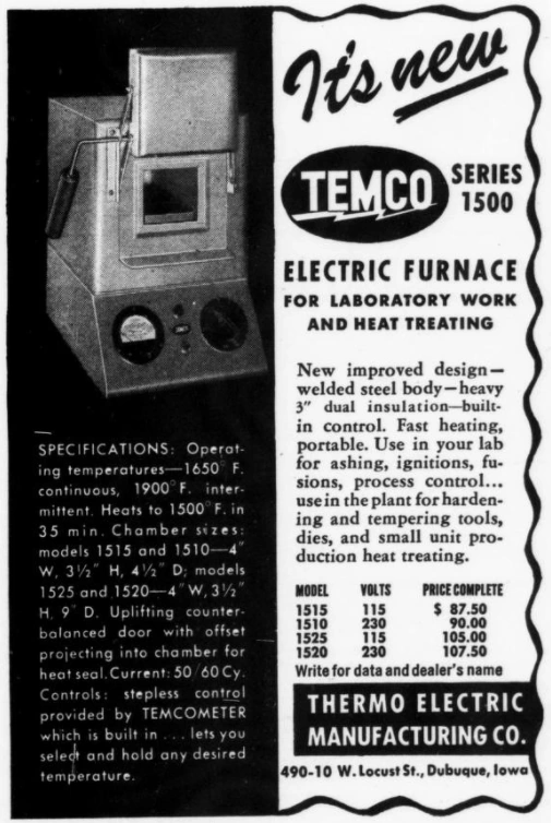 Thermo Electric Manufacturing Company Wiki Fandom