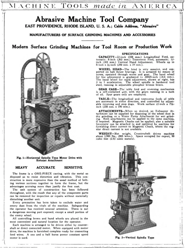 Abrasive Machine Tool Company Wiki Fandom