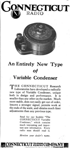 Téléphone Ancien Connecticut Electric Company Meriden USA - Type Condenser, Vintage