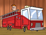 Adam on a Firetruck