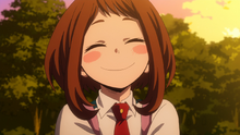 Ochaco Uraraka happy for Izuku